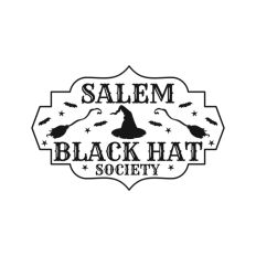Salem Black Hat Society Witch Halloween Hat Broom 