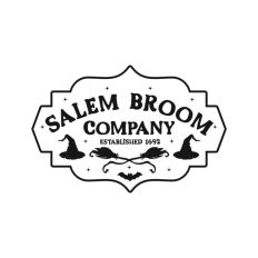 Salem Broom Company Witch Halloween Hat Broom Quote