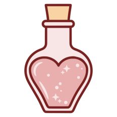Love Potion Heart Shaped Bottle Valentine's Day