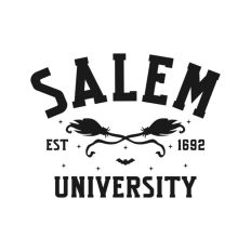 Salem University College Witch Halloween Hat Broom 