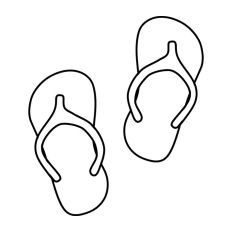 Pair of Flip Flops Outline