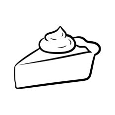 Slice Of Pie Outline Icon Food With Cream