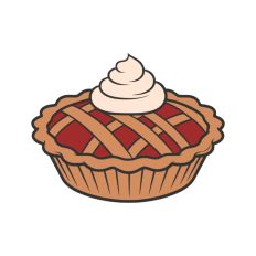 Pie Outline Icon Food Baking Cooking
