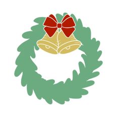 Festive Christmas Wreath Bow Bells Winter