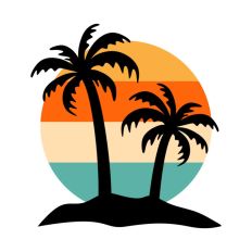 Palm Tree Tropical Plant Summer Vacay Sunset