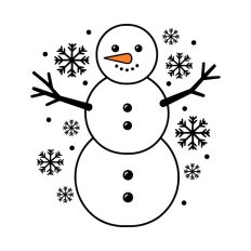 Happy Snowman Christmas Winter Snow