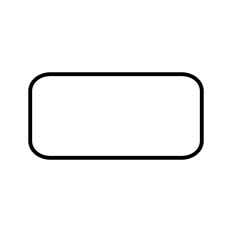 Curved Rectangle Shape Outline Box