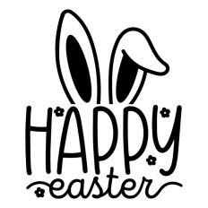 Happy Easter Bunny Quote Spring Script