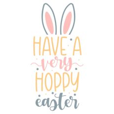 Have A Very Hoppy Easter Bunny Quote Spring Script