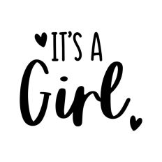 It's A Girl Gender Reveal New Baby Newborn Pregnancy Quote Script