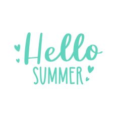Hello Summer Sun Seasons Word Text Script