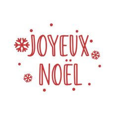 Joyeux Noel Christmas Holidays Text Snowflakes Words