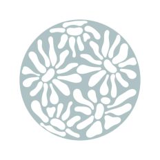 Abstract Wavy Flowers Groovy Design Circle Boho Botanical
