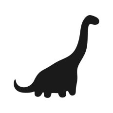 Long Neck Dinosaur Silhouette