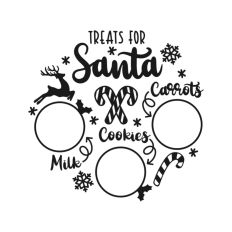 Plate For Santa Reindeers Christmas Eve Milk Cookies