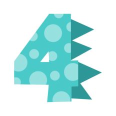 Dinosaur Age Birthday Four 4