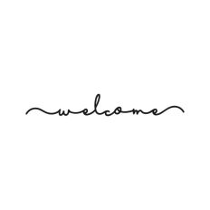 Welcome Script Fancy Text