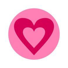 Retro Heart Circle
