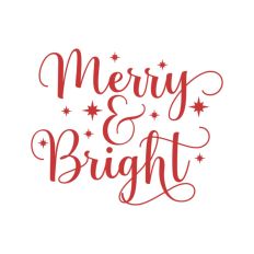 Merry And Bright Christmas Santa Quote Text Script