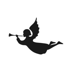 Angel Nativity Scene Outline Silhouette Shape Mary Joseph Baby Jesus