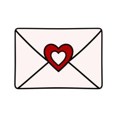 Love Letter Heart Envelope Heart Stamp