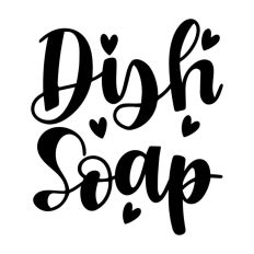 Dish Soap Heart Cleaning Label