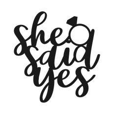 She Said Yes, Engagement Cake Topper