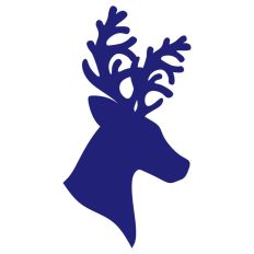 Stag Deer Reindeer Head Shape Silhouette Christmas