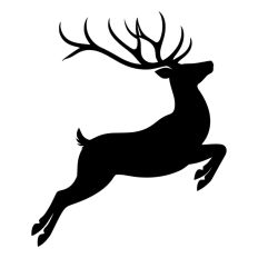 Stag Deer Reindeer Shape Silhouette Christmas Animal