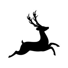 Deer Buck Stag Antlers Christmas Reindeer Winter Sleigh