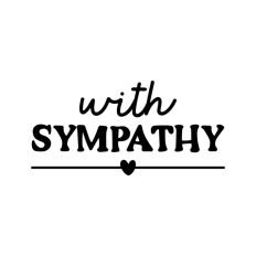 With Sympathy Heart Underline