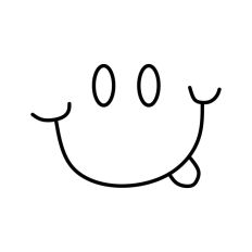 Happy Tongue Face Doodle