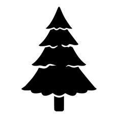 Realistic Tree Winter Snowy Christmas 