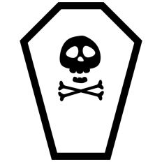 Skull And Cross Bones Coffin Halloween