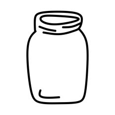 Hand Drawn Jar Sketch Style Lines