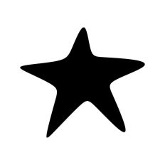 Splatter Star Shape Curved