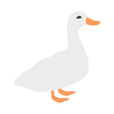 Duck Standing on Side