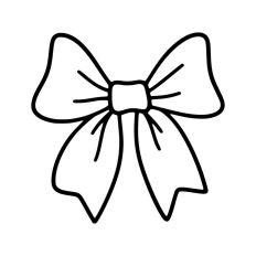 Ribbon Bow Hand Drawn Doodle