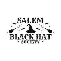 Salem Black Hat Society Witch Halloween Hat Broom 