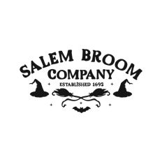 Salem Broom Company Witch Halloween Hat Broom Quote
