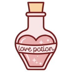 Love Potion Heart Shaped Bottle Valentine's Day