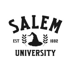 Salem University College Witch Halloween Hat Broom 
