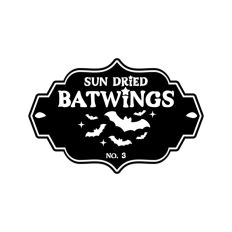 Batwings Potion Bottle Label Halloween Witch