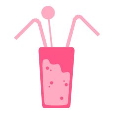 Cocktail with Straws