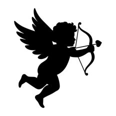 Cupid With Bow And Arrow Hearts Valentine's Day