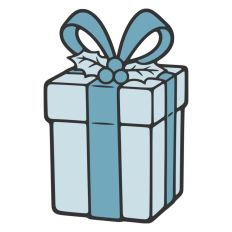 Gift Box Gift Wrapped Box Present Holly Christmas Ribbon Bow