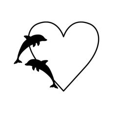 Dolphin Heart Border 