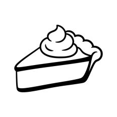 Slice Of Pie Outline Icon Food With Cream