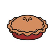 Pie Outline Icon Food Baking Cooking