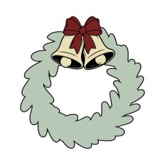 Festive Christmas Wreath Bow Bells Winter